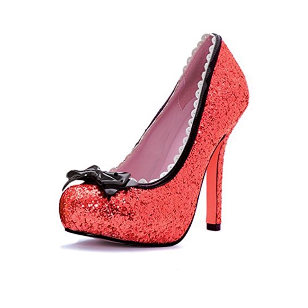 Red sparkly leg avenue halloween heels 9